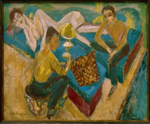 Erich Heckel und Otto Mueller beim Schach II