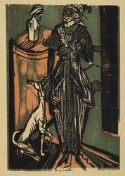 Dame mit Hund