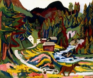Landschaft im Frühling, Sertig, 1924-25