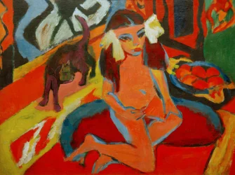 Mädchen mit Katze, Fränzi