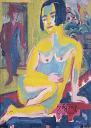 Sitzender weiblicher Akt. Studie, ca. 1921-1923