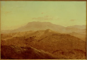 Blick von Olevano auf Paliano