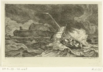 Segelboot auf stürmischer See