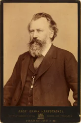 Porträt des Komponisten Johannes Brahms 1833-1897, ca. 1870