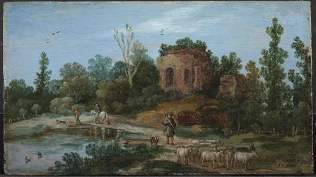 Landschaft mit einer Ruine