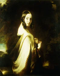 Eine Dame mit einem Schal