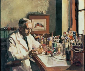 Sir Alexander Fleming (1881-1955), der Entdecker des Penicillins