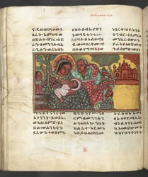 Or. 607 f122v, Szene aus dem Leben der Jungfrau Maria, aus 