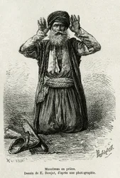 Muslimische Gebete. Illustration von E. Ronjat, zur Geschichte 