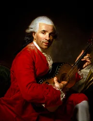 Porträt eines Mannes mit einer Gitarre