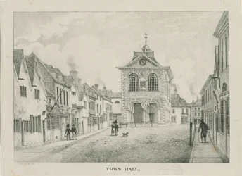 Tamworth - Das Rathaus: Lithographie, undatiert [1796-1865]