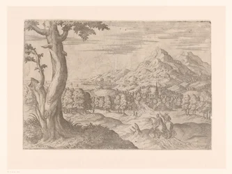 Landschaft mit zwei Reitern