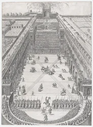 Speculum Romanae Magnificentiae: Hochzeit von Annibale Altemps und Ortensia Borromeo, Rom,..., 1565