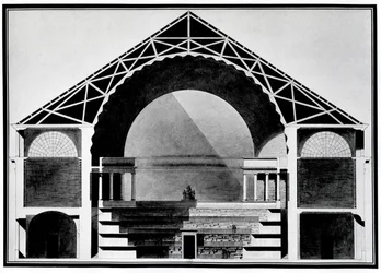 Entwurf für die Bibliothèque Royale de France (Lithografie)