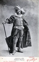 Constant Coquelin alias Coquelin aîné (1841 - 1909) im Kostüm von Cyrano de Bergerac (Foto)
