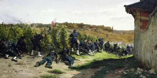 Die Tirailleurs de la Seine in der Schlacht von Rueil-Malmaison, 21. Oktober 1870, 1875