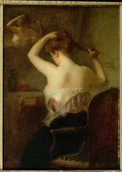 Frau, die ihr Haar richtet, 1903