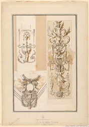 Entwurf für ornamentale Arabeskenmotive