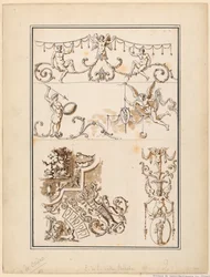 Fünf Motive für ornamentale Arabesken