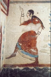 Eine Tänzerin (Fresko, Detail, 530 v. Chr.)