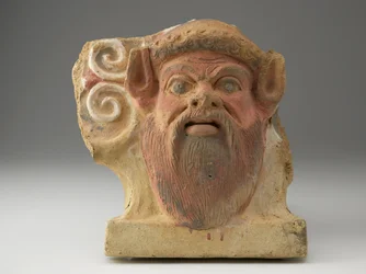 Antefix in Form eines Satyrkopfes, Mitte 5. Jahrhundert