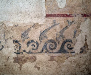 Detail eines Freskos aus dem Bruschi-Grab, 2. Jahrhundert v. Chr.