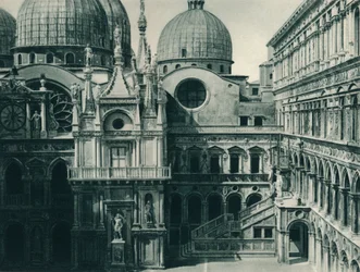 Hof des Dogenpalastes, Venedig, Italien, 1927