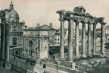 Forum Romanum mit dem Bogen des Septimius Severus, Rom, Italien, 1927
