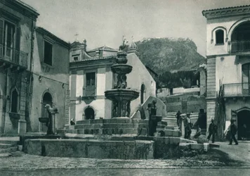 Öffentlicher Brunnen, Taormina, Sizilien, Italien, 1927