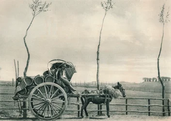 Weinträger in der Campagna, Rom, Italien, 1927
