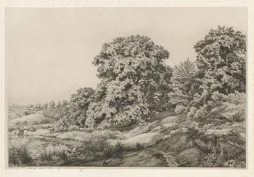 Eichen an einem Teich, 1852