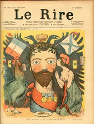 Titelblatt von „Le Lire“, farbige Satirezeitschrift