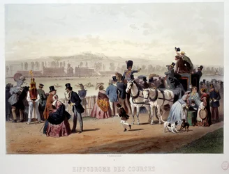 Blick auf die Rennbahn im Bois de Boulogne