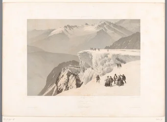 Wanderer auf dem Gipfel des Mont Buet