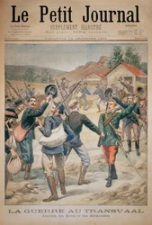 Der Krieg im Transvaal: Vereinigung der Buren und Afrikaner, Titelseite von Le Petit Journal, 10. Dezember 1899