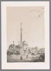 Baba Sukhte Moschee mit dem Bagh-e-Ghoushkhane Minarett in Isfahan