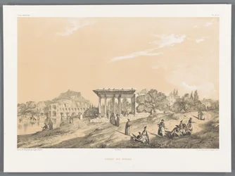 Ansicht eines Gebäudes in Isfahan, Iran (Persische Landschaften)