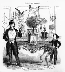 Jean Eugene Robert-Houdin erklärt ein mechanisches Spielzeug