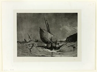 Fischerboot in einem Sturm