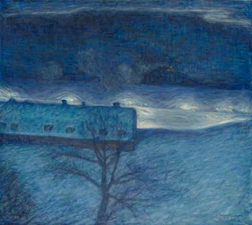 Winternacht über dem Kai