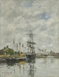 Deauville, das Bootbecken, 1887
