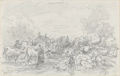 Herden überqueren einen Bach, 1877