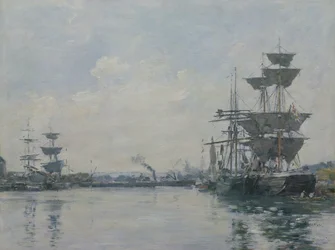 Le Havre, Schiffe in einem Becken