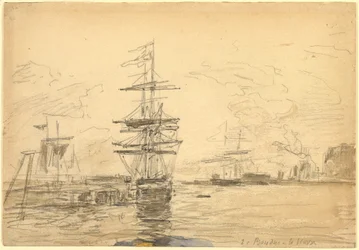 Schiffe im Hafen, ca. 1875