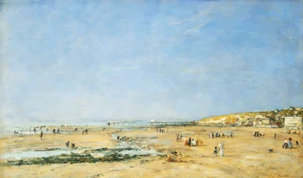 Trouville, Gesamtansicht des Strandes, 1890