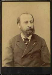 Camille Saint-Saëns, französischer Komponist, Dirigent, Organist und Pianist, späte 19. Jahrhundert