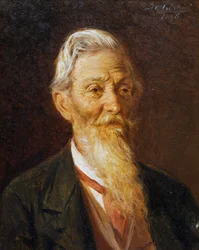 Porträt von Francesco Prampolini, Gemälde von Eugenio de Giacomi (1852-1917)