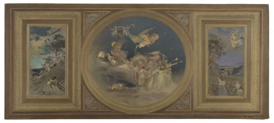 Skizze für den Speisesaal des Hôtel de Ville de Paris: Allegorische Decke, ca. 1891
