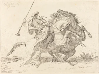 Begegnung maurischer Reiter, 1834.