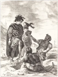 Hamlet und Horatio vor den Totengräbern, Akt V, Szene I